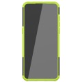 For Alcatel 3L (2021) Tire Texture Shockproof TPU+PC Protective Case with Holder(Green)
