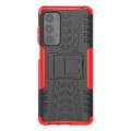 For Motorola Edge (2021) Tire Texture Shockproof TPU+PC Protective Case with Holder(Red)