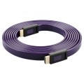 ULT-unite 4K Ultra HD Gold-plated HDMI to HDMI Flat Cable, Cable Length:5m(Transparent Purple)