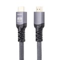 HDMI 2.0 Male to HDMI 2.0 Male 4K Ultra-HD Braided Adapter Cable, Cable Length:1m(Grey)