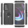 For Motorola Edge 2021 Armor Bear Shockproof PC + TPU Phone Protective Case with Ring Holder(Black)