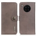 For Huawei nova 8i / Honor 50 Lite KHAZNEH Cowhide Texture Horizontal Flip Leather Phone Case(Khaki)