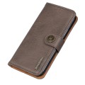 For Huawei nova 8i / Honor 50 Lite KHAZNEH Cowhide Texture Horizontal Flip Leather Phone Case(Khaki)