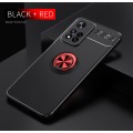For Xiaomi Redmi Note 11 Pro Metal Ring Holder 360 Degree Rotating TPU Phone Case(Black Red)