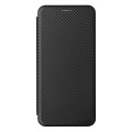 For Motorola Moto E20 / E30 / E40 Carbon Fiber Texture Horizontal Flip Leather Phone Case with Card
