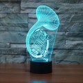 Black Base Creative 3D LED Decorative Night Light, USB with Touch Button Version, Pattern:Saxophone