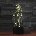 Black Base Creative 3D LED Decorative Night Light, Powered by USB and Battery, Pattern:Ice Skating 3