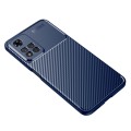 For Xiaomi Redmi Note 11 Pro China Version Carbon Fiber Texture Shockproof TPU Phone Case(Blue)