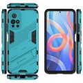 For Xiaomi Redmi Note 11 China Punk Armor 2 in 1 PC + TPU Shockproof Phone Case with Invisible Holde