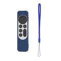 Silicone Protective Case Cover For Apple TV 4K 4th Siri Remote Controller(Blue)