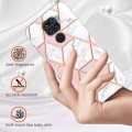 For Xiaomi Redmi Note 9 / 10X 4G Electroplating Splicing Marble TPU Phone Case(Pink White)