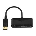 D45 3 in 1 DP to HDMI + VGA + 3.5 Audio Converter Cable(Black)