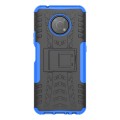 For Nokia G300 Tire Texture TPU + PC Phone Case with Holder(Blue)