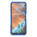 For Nokia G300 Tire Texture TPU + PC Phone Case with Holder(Blue)