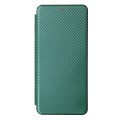 For Motorola Moto G60S Carbon Fiber Texture Leather Phone Case with Card Slot(Green)
