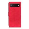 For Google Pixel 6a KHAZNEH Retro Texture Flip Leather Phone Case(Red)