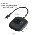 amalink UC310 Type-C / USB-C to 4 Ports USB Multi-function HUB(Black)