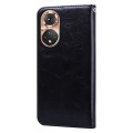 For Honor 50 Oil Wax Texture Leather Phone Case(Black)