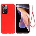 For Xiaomi Redmi Note 11 Pro China / Note 11 Pro+ Liquid Silicone Phone Case(Red)