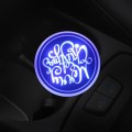 Car AcrylicColorful USB Charger Water Cup Groove LED Atmosphere Light(English Christmas)