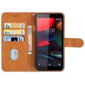 Leather Phone Case For Vodafone Smart E11(Brown)