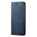 For Huawei nova 8i / Honor 50 Lite Denim Texture Casual Style Leather Phone Case(Blue)