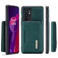 For OnePlus 9RT 5G DG.MING M2 Series 3-Fold Multi Card Bag Back Cover Leather Phone Case(Green)