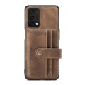 For OnePlus Nord N200 5G JEEHOOD RFID Blocking Anti-Theft Magnetic PU + TPU Phone Case(Brown)