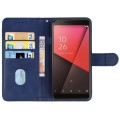 Leather Phone Case For Vodafone Smart N9(Blue)