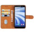 Leather Phone Case For HTC U12 Life(Brown)