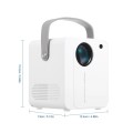 Q96 E300 Intelligent Portable HD 4K Projector, AU Plug, Specification:Android Version(White)
