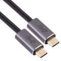 20Gbps USB 3.2 USB-C / Type-C Male to USB-C / Type-C Male Braided Data Cable, Cable Length:2m(Black)