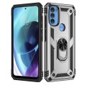 For Motorola Moto G71 5G Shockproof TPU + PC Phone Case with Holder(Silver)