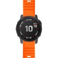 For Garmin Fenix 7 Silicone Watch Band(Orange)