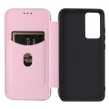 For Xiaomi 12 Pro Carbon Fiber Texture Horizontal Flip PU Phone Case(Pink)