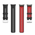 For Polar Vantage V2 Two-color Silicone Watch Band(Black Red)