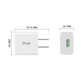 IVON AD-35 2 in 1 18W QC3.0 USB Port Travel Charger + 1m USB to Micro USB Data Cable Set, US Plug(Wh