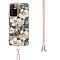 For Xiaomi Redmi Note 11 Pro / Redmi Note 11 Pro+ Flowers Series TPU Phone Case with Lanyard(Green G