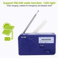 RD-638T Two-band Solar Powered AM / FM Radio Player Flashlight with Dynamo Function(Blue)