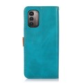 For Nokia G21 KHAZNEH Dual-color Cowhide Texture Flip Leather Phone Case(Blue)