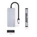 NK-3044 5 in 1 USB-C / Type-C to MS / M2 / CF / TF / SD Card Slots Adapter(Space Grey)