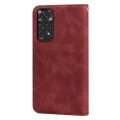 For Xiaomi Redmi Note 11 / Note 11S Frosted Business Magnetic Flip Leather Phone Case(Brown)