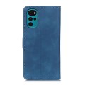 For Motorola Moto G22 KHAZNEH Retro Texture Leather Phone Case(Blue)
