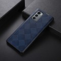 For LG Wing 5G Weave Plaid PU Phone Case(Blue)