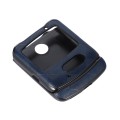 For Motorola Moto Razr 5G Weave Plaid PU Phone Case(Blue)