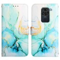 For Xiaomi Redmi Note 9 4G Foreign Version / 10X 4G PT003 Marble Pattern Flip Leather Phone Case(Gre