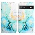For Google Pixel 6a PT003 Marble Pattern Flip Leather Phone Case(LS003)