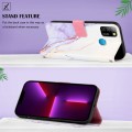 For Infinix Hot 10 Lite / Smart 5 X657 PT003 Marble Pattern Flip Leather Phone Case(White Purple LS0