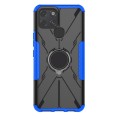 For Infinix Smart 6 Armor Bear Shockproof PC + TPU Phone Protective Case with Ring Holder(Blue)