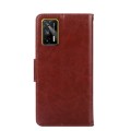 For OPPO Realme GT 5G Crystal Texture Leather Phone Case(Brown)
